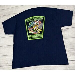 Montgomery County Maryland Fire Rescue T Shirt Hornets Communications Size 2XL
